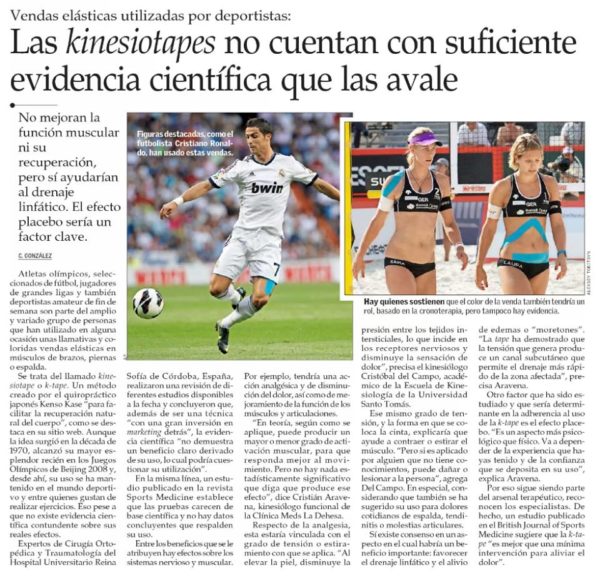 Atletas taping prevención para guía clínica de kinesiología y fisioterapia
