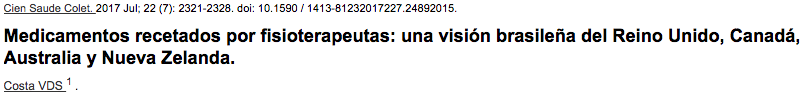 Prescripción de fármacos para kinesiólogos