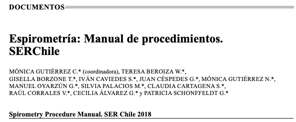 Manual espirometría SERCHILE 2018