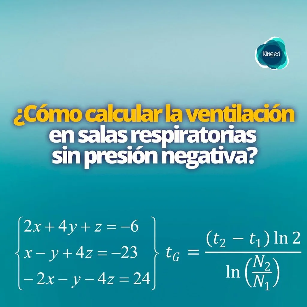 ¿Cómo calcular tiempos de ventilación para salas sin presión negativa? 1