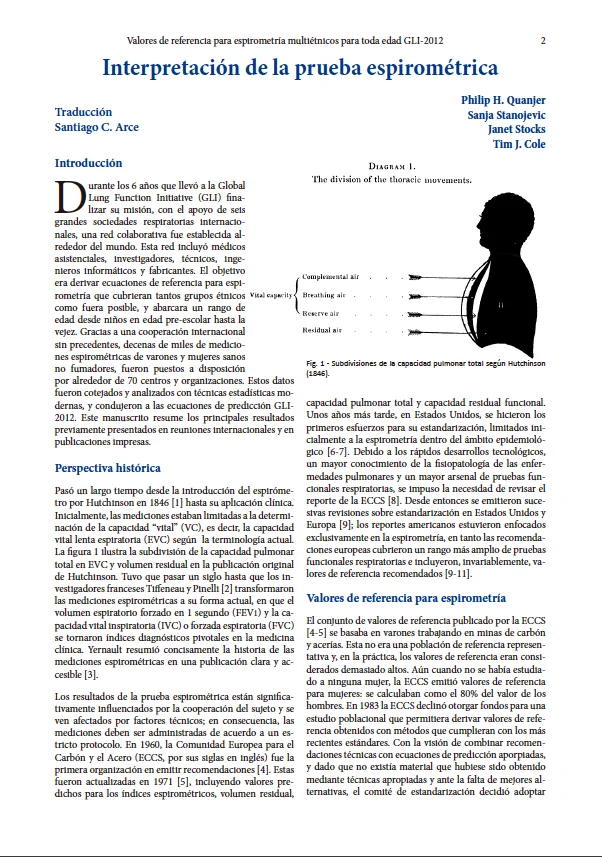 Manual espirometria 2024 relacionado con Cómo se realiza la interpretación de una espirometría en kinesiología y fisioterapia