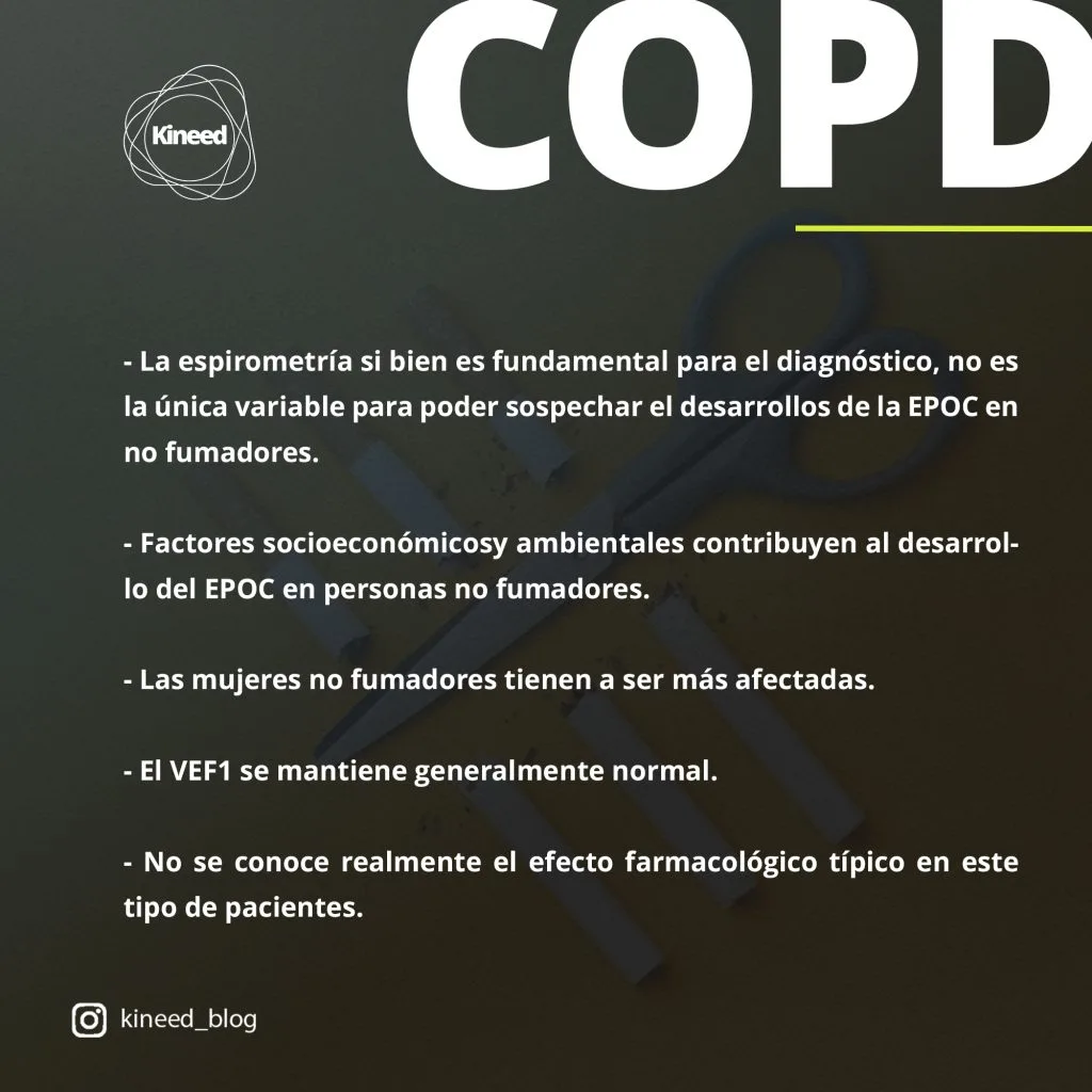 Esudios de epoc en no fumadores para guía clínica de kinesiología y fisioterapia