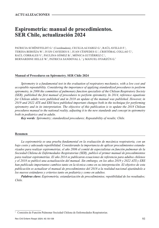 Manual espirometria 2024 relacionado con Cómo se realiza la interpretación de una espirometría en kinesiología y fisioterapia