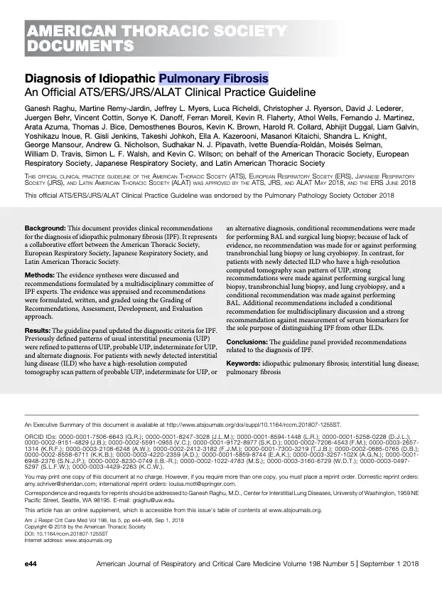 Tac de torax epi relacionado con Fibrosis Pulmonar en kinesiología y fisioterapia