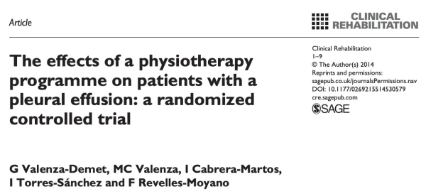 Fisioterapia respiratoria en el derrame pleural
